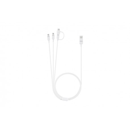 Samsung Cable con 3 entradas Micro USB Tipo C USB 2.0 Blanco - Envío Gratuito