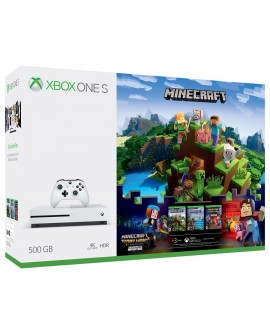 Microsoft XONE S Consola 500GB Minecraft + Live 3M Blanca - Envío Gratuito