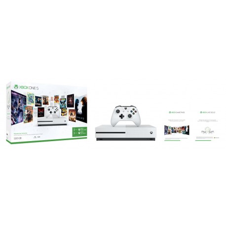 Microsoft XONE S Consola 500GB Game Pass 3M + Live 3M Blanca - Envío Gratuito