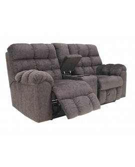 Ashley Furniture Acieona Loveseat Reclinable Con consola Gris - Envío Gratuito