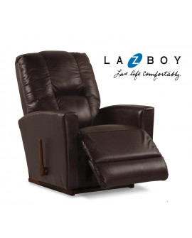 LA-Z-BOY Reclinable Mecedora Casey Piel Café - Envío Gratuito