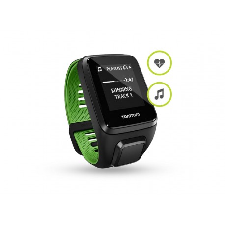 TomTom Runner 3 Cardio + Music Negro/Verde Chico - Envío Gratuito