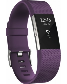 Fitbit Pulsera Charge 2 Morado con Plata Chico - Envío Gratuito