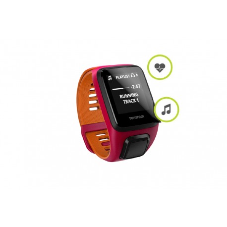 TomTom Runner 3 Cardio + Music Rosa/Naranja Chico - Envío Gratuito