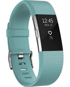 Fitbit Pulsera Charge 2 Turquesa con Plata Chica - Envío Gratuito