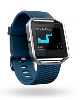 Fitbit Pulsera de Ejercicio Fitbit Blaze Azul Gris Talla Grande - Envío Gratuito