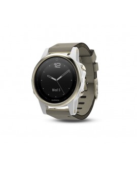 Garmin Reloj Fenix 5S Champagne / Zafiro con correa de gamuza - Envío Gratuito