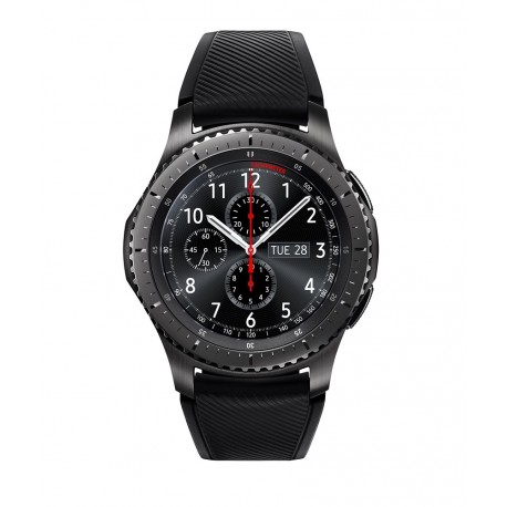 Samsung Gear S3 Frontier 46 mm cuerpo de acero inoxidable y correa de silicona Negro - Envío Gratuito