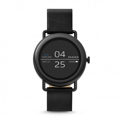 Skagen Smartwatch Falster Negro Piel - Envío Gratuito