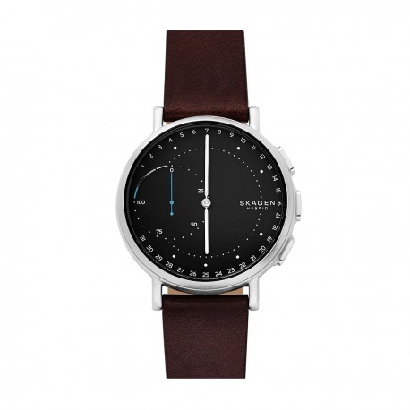 Skagen Smartwatch Signature Plata/Café Piel - Envío Gratuito