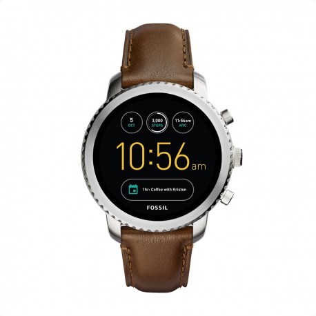 Fossil Smartwatch Q Explorist Plata/Café