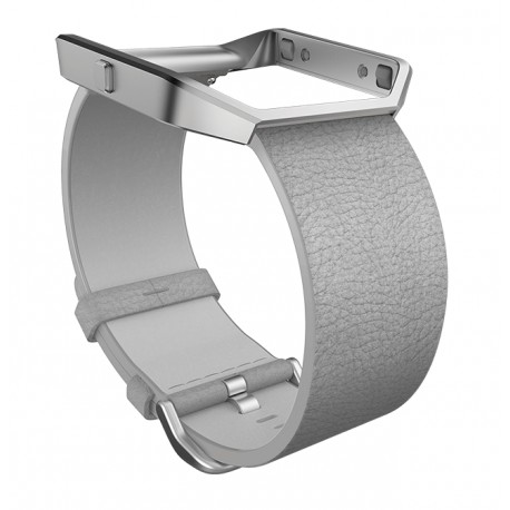 Fitbit Correa de piel Fitit Blaze Talla Grande Gris
