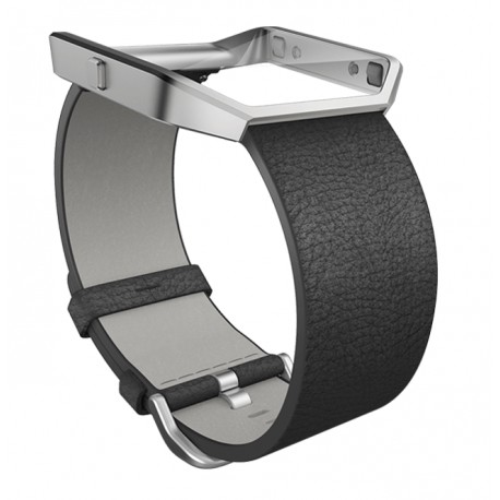 Fitbit Correa de piel para Fitbit Blaze Negra talla Grande