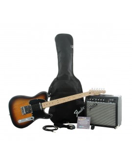 Stratocaster Paquete Guitarra/Amplificador Negro/Café