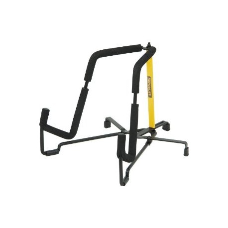 Hércules Soporte para guitarra GS302B Negro con amarillo