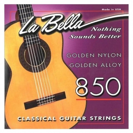 La Bella Cuerda para guitarra acústica 850 Nylon dorado - Envío Gratuito