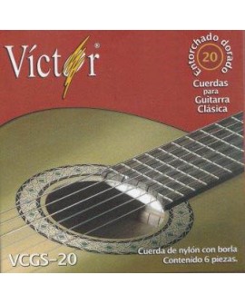 Encordado para guitarra Guit Victor nylon negro con borla 20