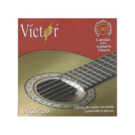 Encordado para guitarra Guit Victor nylon negro con borla 20 - Envío Gratuito