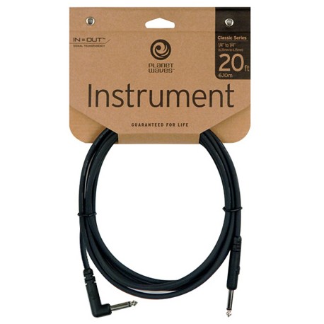 Planet Waves Cable para instrumentos 6 mts Negro - Envío Gratuito