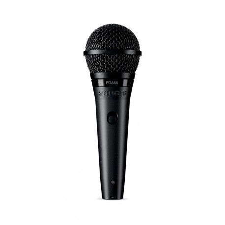 Shure Micrófono Cardioide dinámico para voces PGA58-QTR Negro - Envío Gratuito