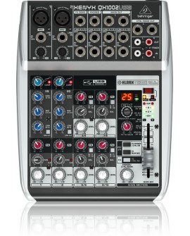 Behringer Mezcladora QX1002-USB Plata - Envío Gratuito