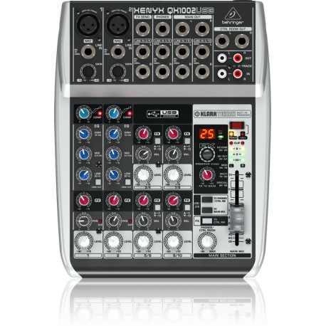 Behringer Mezcladora QX1002-USB Plata - Envío Gratuito