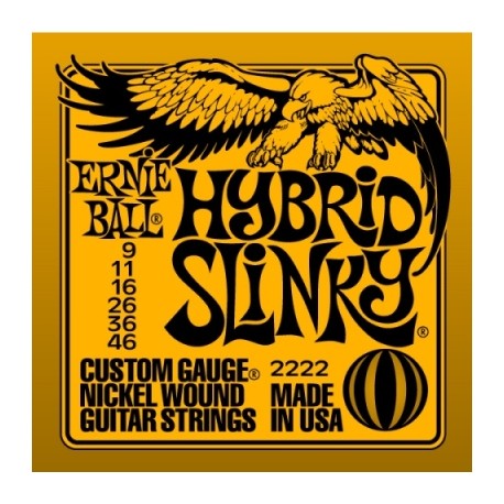 Ernie Ball Cuerda para guitarra eléctrica Hybrid Slinky Naranja - Envío Gratuito