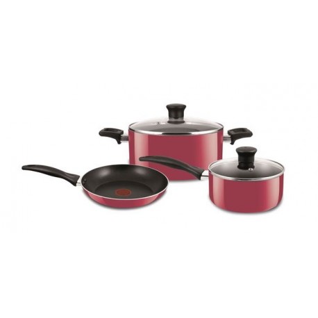 T-Fal Batería Red East Care de 5 piezas Rojo - Envío Gratuito