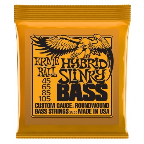 Ernie Ball Cuerda para bajo Hybrid Slinky 45-105 Naranja