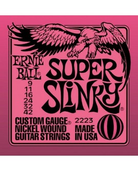 Ernie Ball Cuerda para guitarra eléctrica Super Slinky Rosa