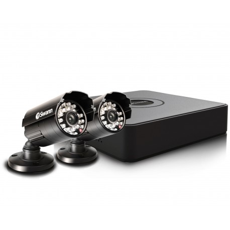 Swann Mini DVR 4 canales con 2 cámaras Negro - Envío Gratuito