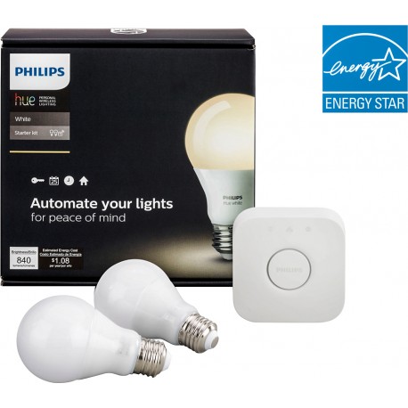 Philips Kit Hue white 9.5 watts A19 E26 Blanco - Envío Gratuito