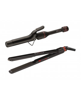 Babyliss Combo de plancha alaciadora y tenaza rizadora con tecnología de Nanotitanio Negro - Envío Gratuito