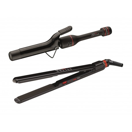 Babyliss Combo de plancha alaciadora y tenaza rizadora con tecnología de Nanotitanio Negro - Envío Gratuito