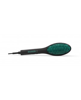 Silker Cepillo alaciador Negro/verde