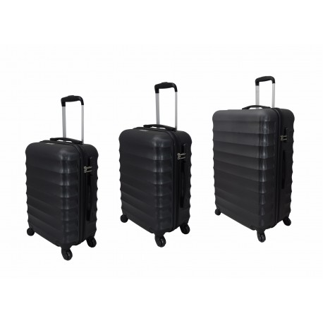 Peak Tour Set de 3 maletas spinner rigidas Helsinki Negro - Envío Gratuito