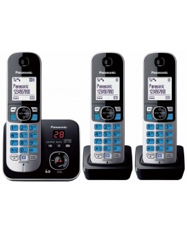 Panasonic Teléfono inalámbrico KX-TG6823 Triple Con